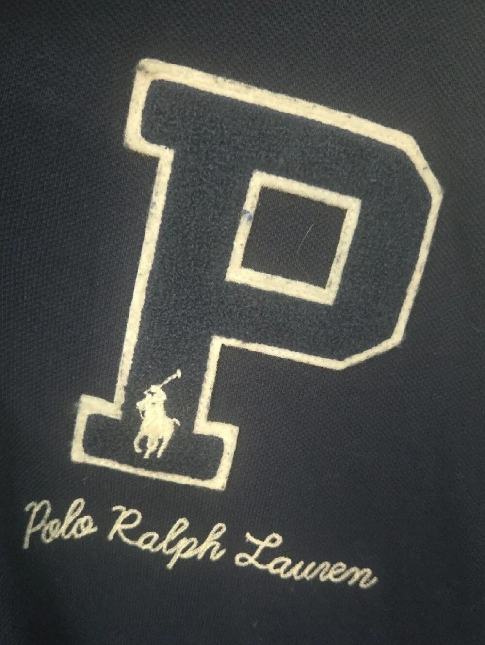 Ralph Lauren Navy Polo with Gold Logo